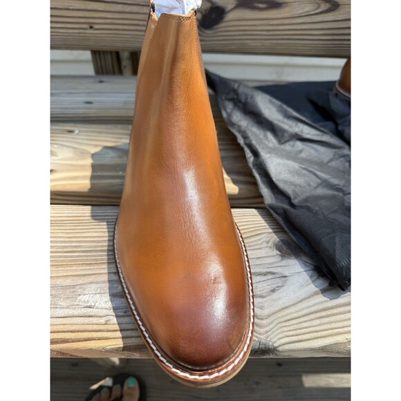 NEW Thomas & Vine Chelsea Boots Brown Leather Men’s 10 Ankle Pull-On Dress Boot - Picture 2 of 12